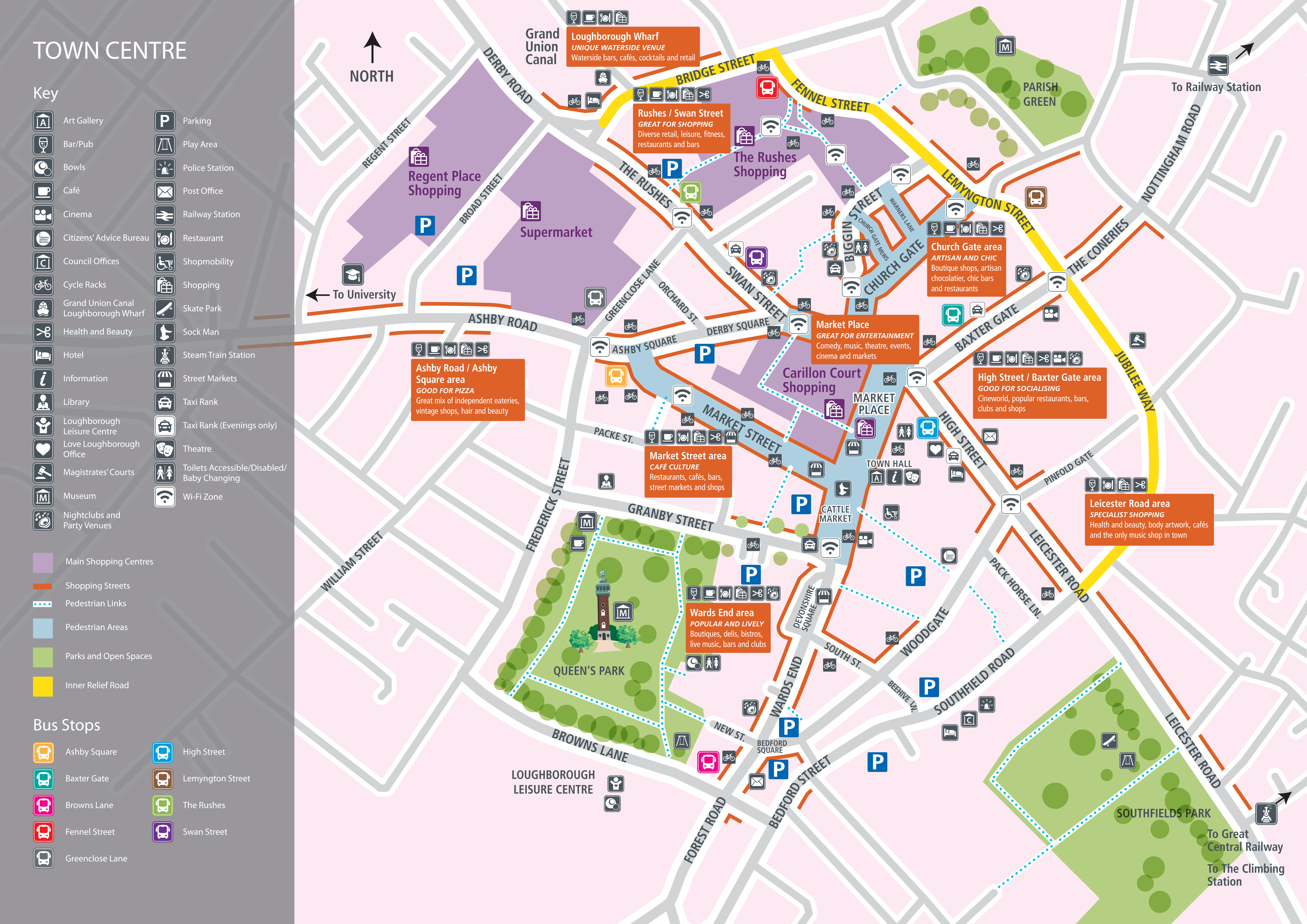 map of loughborough town centre Love Loughborough Town Centre Map 2017 4 map of loughborough town centre